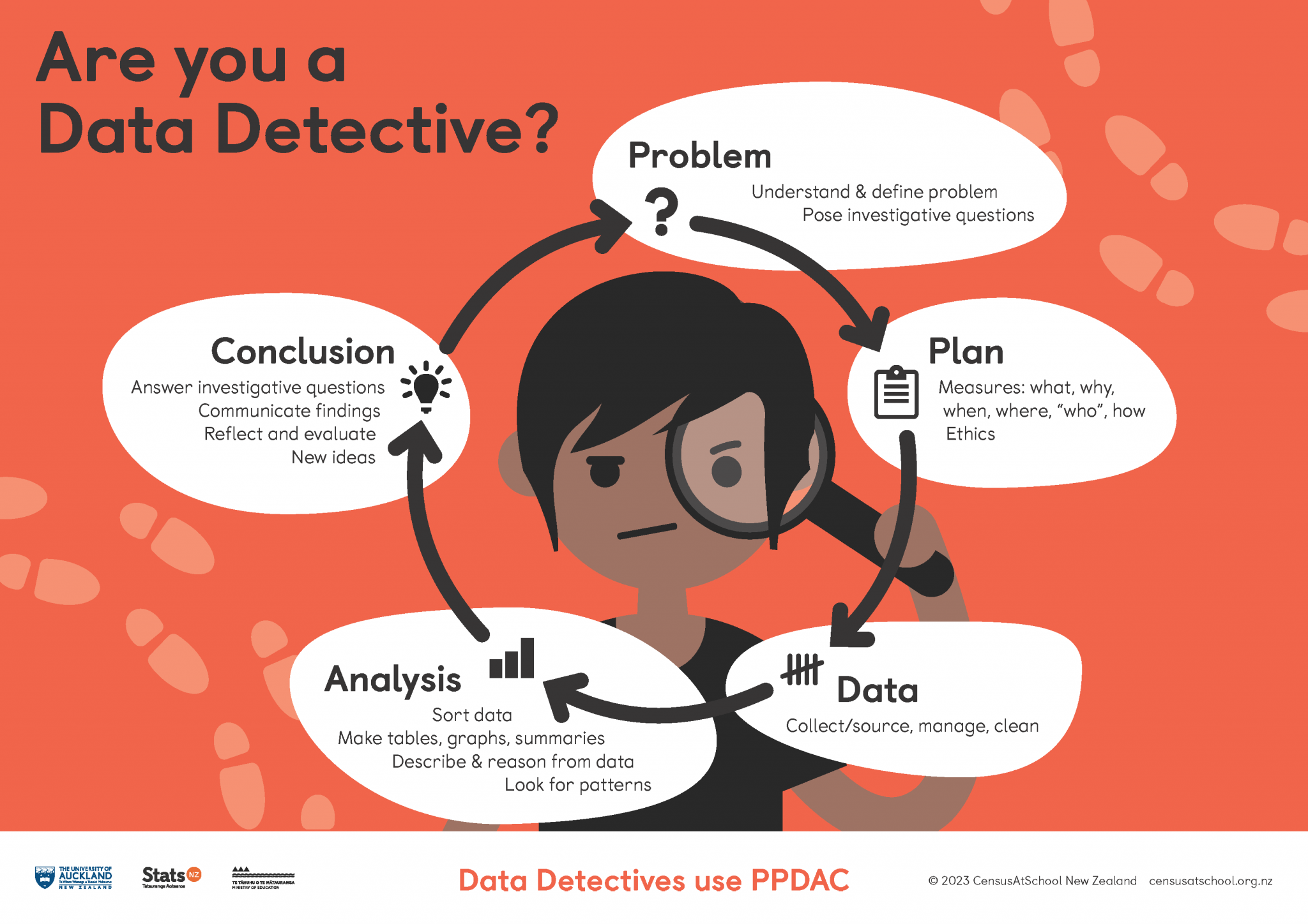 Data Detactive Data Detective Poster - CensusAtSchool New Zealand